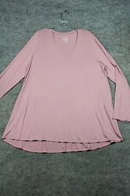 Buy Utopia Shirt Size XL Extra Large Pink Long Sleeve Tshirt Long Hi Lo Stretch • 14.58£