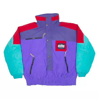 Buy POWDERHORN Insulated Mens Pullover Jacket Purple Colourblock M • 24.99£