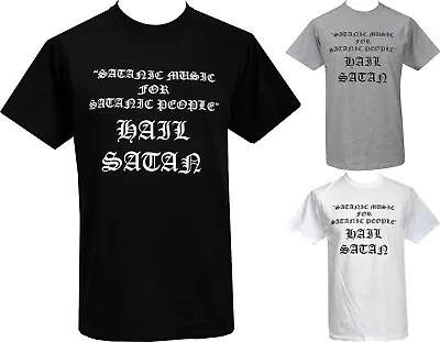 Buy Mens Satanic T-Shirt Baphomet Satan Gothic Goth Music • 18.50£