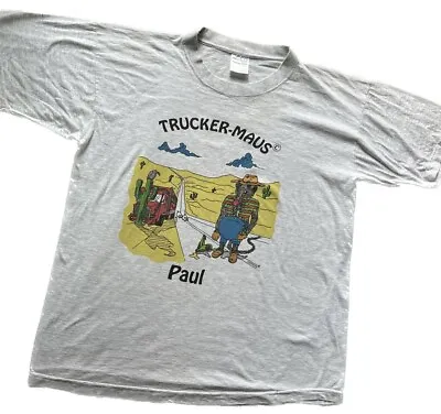 Buy Trucker-Maus Paul German T-shirt Size XL Grey • 14.99£
