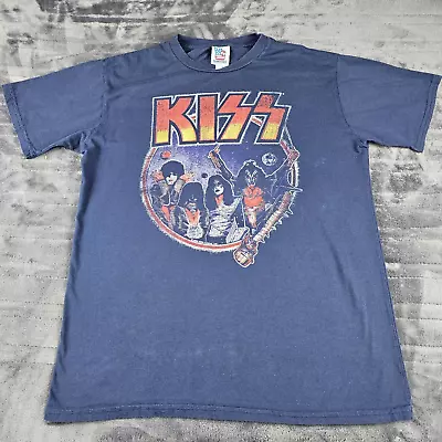 Buy Kiss Shirt Adult Small Navy Blue 2008 Outta This World Y2K Band Tee • 24.99£