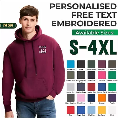 Buy Personalised Embroidered Classic Hooded Sweatshirt Work Wear Pullover Hoodie TOP • 17.69£