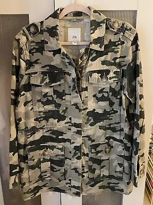 Buy River Island Camouflage Jacket Size 12 • 7£