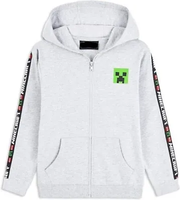 Buy Boys Girls Kids Minecraft Gamer Grey Jumper Sweatshirt Hoody Hoodie 5 - 12 Years • 7.99£