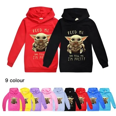Buy Star Wars The Mandalorian Baby Yoda Hoodies T-shirt Sweatshirt Tops Pullover • 14.39£