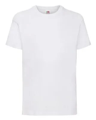 Buy Fruit Of The Loom Boys Girls Kids T Shirts Cotton Plain Short Sleeve Tee Shirt • 3.99£