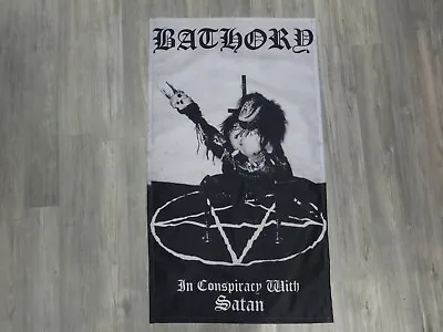 Buy Bathory Flag Flagge Poster Black Metal Satan Morbid  • 21.59£