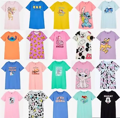Buy Ladies DISNEY Nightshirts Women 6 - 24 Summer Nightdress Nightie Pyjamas Primark • 14.95£