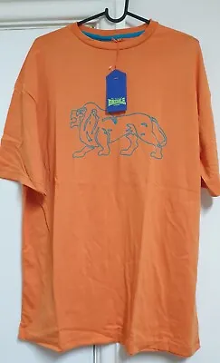 Buy Lonsdale Mens T Shirt Cotton Crew Neck Printed British Lion XXL 2XL ORANGE • 5.99£