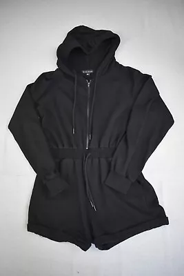Buy Miou Muse Womens Romper Size Medium; Hooded Sweater Black • 13.23£
