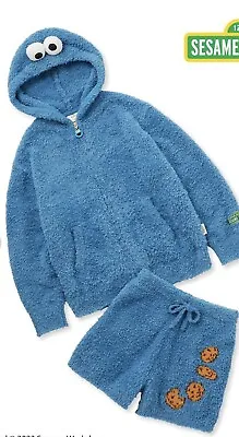 Buy GELATO PIQUE × SESAME STREET Cookie Monster Women's Hoodie & Shorts Set • 173.66£