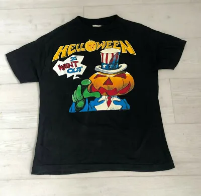 Buy Vintage 1988 Helloween 'I Want Out' Power Metal T Shirt - Size M / P2P 19    • 150£