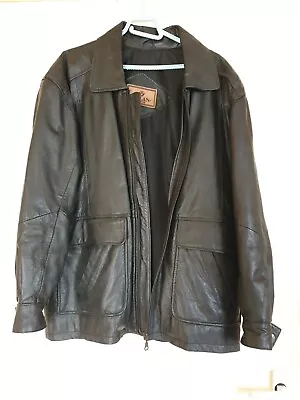 Buy Mens Italian Leather Jacket L Black. Pit To Pit 23inches Shoulder To Hem 29in • 30£