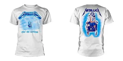 Buy  Metallica - Ride The Lightning (White) T-Shirt-M #127878 • 19.38£