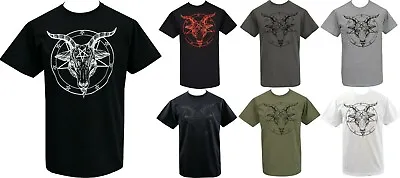 Buy Mens Baphomet T-Shirt Pentagram Satanic Occult Church Of Satan Goat Gothic • 18.50£
