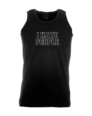 Buy I Hate People Vest Gym Workout Funny Anti People Anti Social Ladies Mens Gift • 11.99£