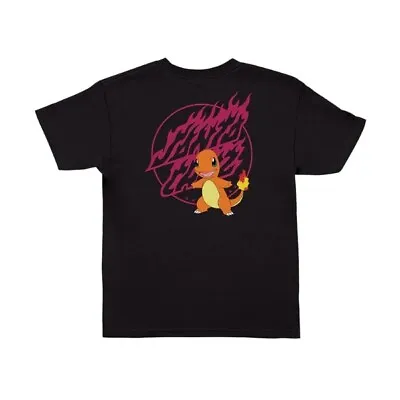 Buy Santa Cruz X Pokémon ‘Fire Type 1’ Charmander T-Shirt Youth Size Large • 39.47£