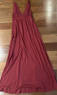 Buy Dress Long Burgundy Red  Small S Maxi Lucky Brand • 19.28£