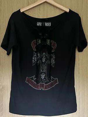 Buy Guns N’ Roses - Appetite For Destruction Ladies Uk 8 Black Short Sleeve T-Shirt • 9.99£
