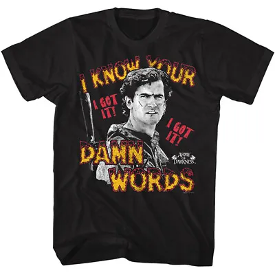 Buy Army Of Darkness 1992 Movie I Got It I Know Your Damn Words Men's T Shirt • 46.19£
