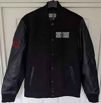 Buy NEW Guns N Roses Varsity Jacket Leather Embroidered Official Merch Men's Size M • 60£