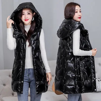 Buy Women Padded Jacket Body Warmer Quilted Zip Up Waistcoat Warm Gilet Vest Winter • 7.99£