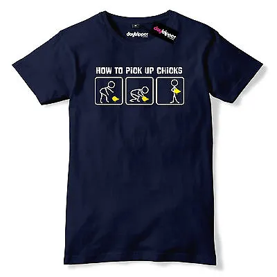 Buy How To Pick Up Chicks Mens Premium T-Shirt Funny Slogan • 11.99£