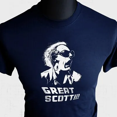 Buy Great Scott! T Shirt Retro Movie Back To The Future Doc Brown Blue • 13.99£