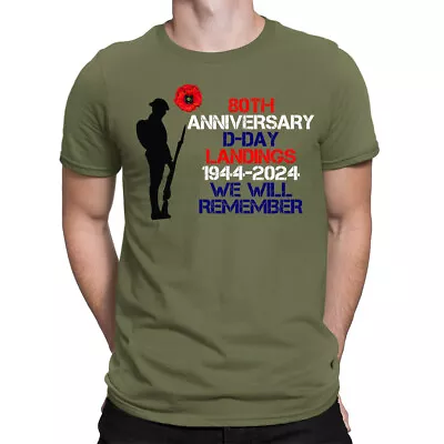 Buy 80th Anniversary D-Day Landings 1944-2024 T Shirt Remembrance Day Uk Flag#LWF • 13.49£
