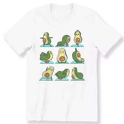 Buy Avocado Yoga Poses Men's Ladies T-shirt Cute Avocado Funny Yoga Pilates T-shirt • 12.99£