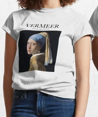 Buy Vermeer Girl With The Pearl Earring T Shirt %100 Premium Quality • 12.95£