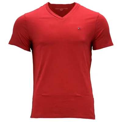 Buy TOMMY HILFIGER Mens T Shirts V Neck Short Sleeve Regular Fit Summer Cotton Tees • 15.99£