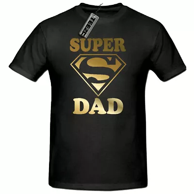 Buy Gold Super Dad Men's T Shirt, Tee Shirt , Dad Gift, Fathers Day, Superhero • 7.99£