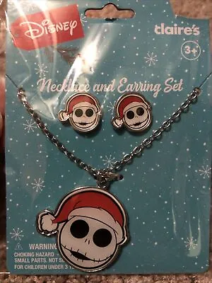 Buy New Claire's Disney Nightmare Before Christmas Jack Skeleton Necklace Earring • 5.69£