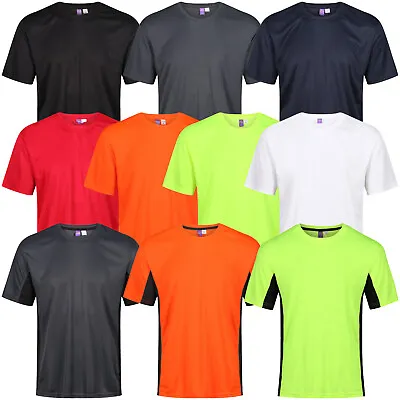 Buy New Mens Breathable T Shirt Cool Dry Sports Performance Running Wicking Gym Top • 5.99£