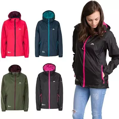 Buy Trespass Qikpac Ladies 5000mm Waterproof Hooded Jacket With Packaway Pouch • 24.95£