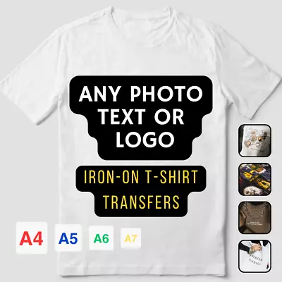 Buy Custom Heat Transfer Iron On Vinyl Decal Any Name Word  Or Logo  T-Shirt • 2.49£