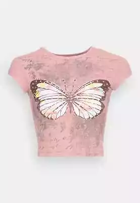 Buy Urban Outfitters Fairytail Butterfly T-Shirt Pink/Rose Size XS • 20£