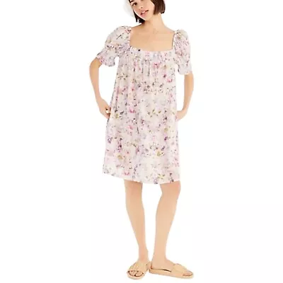 Buy NWT Flora Obscura J. Crew Organic Cotton Floral Puff-Sleeve Beach Dress Womens L • 47.25£