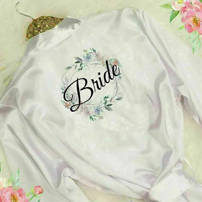 Buy Lace Personalized Wedding Dress, Bride Bridesmaid Satin Robe, Sexy Pajamas • 10.89£
