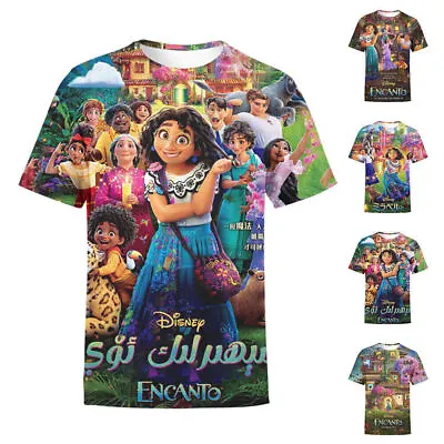 Buy Kid Girl Encanto Print Summer Casual Short Sleeve T-shirt TopBlouse Tee Costumeξ • 8.87£