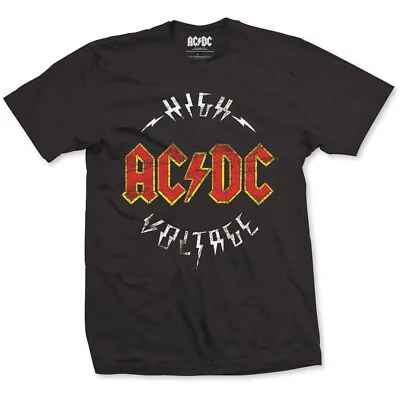 Buy AC/DC T-Shirt High Voltage ACDC Band Official Black New • 14.95£