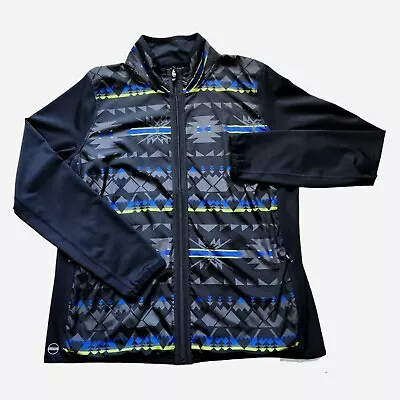 Buy Ralph Lauren Active LRL Jacket Womens XL Black Blue Aztec Tribal Windbreaker • 23.59£