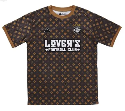 Buy NEW Men’s LOVERS FC Football Brown Mash Up Charity Jersey T Shirt Top Size M • 29.99£
