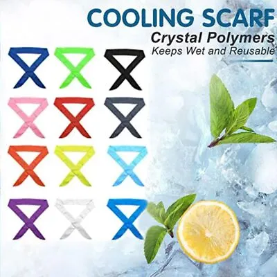Buy Women Men Cooling Scarf Neck Wrap Ice Cool Scarf Summer Collar Neck Headband • 3.44£