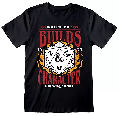 Buy Dungeons And Dragons Builds Character Black T-Shirt NEW OFFICIAL • 15.19£