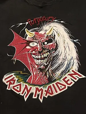 Buy Iron Maiden T-shirt Vintage 1981 PURGATORY Killers Era Bright Rare • 603.21£