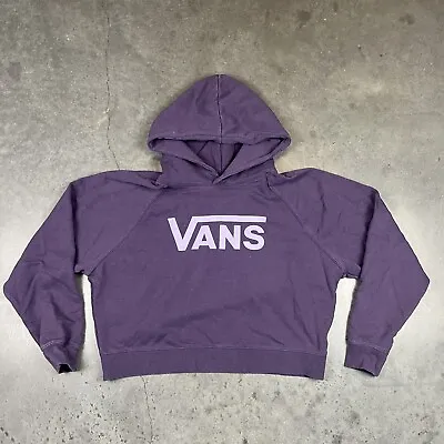Buy Vans Hoodie Womens Small Purple Cropped Long Sleeve Pockets Crewneck Skateboard  • 11.34£