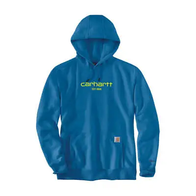 Buy Carhartt Logo Graphic Hoodie Marine Blue • 62.99£