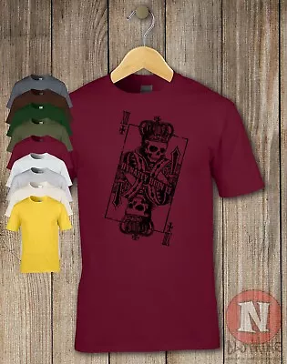 Buy Grunge Skeleton Playing Card T-shirt Tattoo Festival Wear Cool Tee • 13.99£